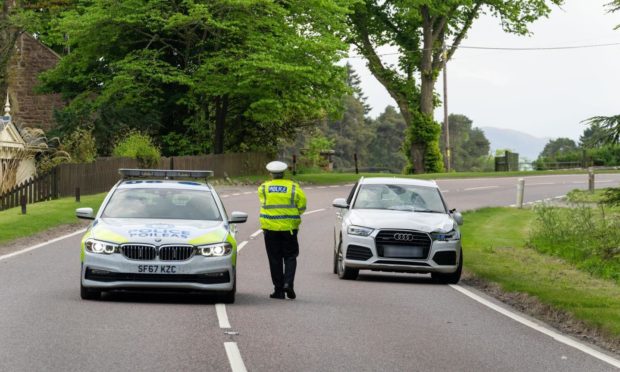 A82 was closed after crash involving a car and a pedestrian. Image supplied by Brian Smith.