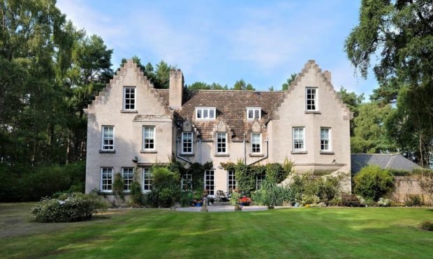 Sandwood House, Nairn, offers nine acres of privacy.