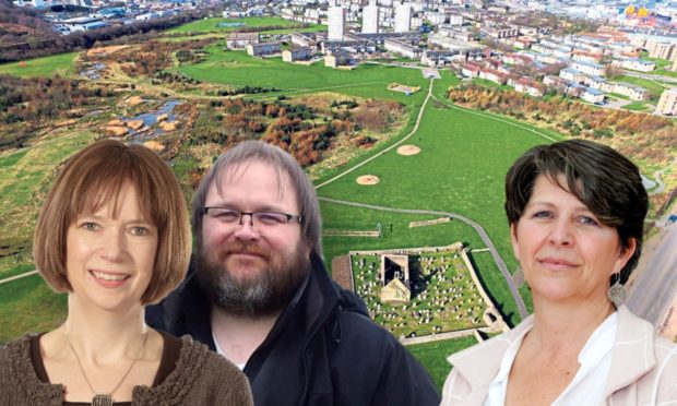 Aberdeen's proposed local development plan for 2022 has been sent to the Scottish Government for input. One of the most contentious issues is the future of Torry's St Fittick's Park - being eyed for a new clean energy business park, the energy transition zone. Pictured left to right: ETZ Ltd chief executive, Maggie McGinlay; Torry campaigner David Knight, and planning convener Marie Boulton.