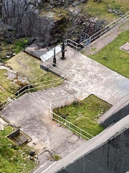 Guns on Cruachan Dam.