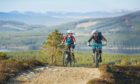 Mountain biking in the Cairngorms National Park.