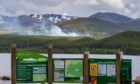 Smoke could be seen rising from the woodland near Loch Morlich
