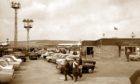 The old passenger terminal at Aberdeen Airport in 1973 looks very different from today with direct access to the airfield.