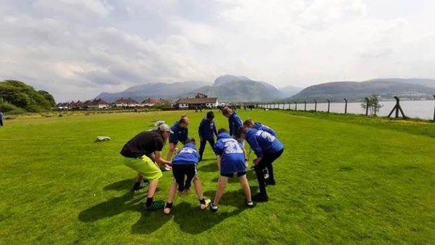 P7 pupils from St Columba's RC Primary School and Caol Primary School taking part in the Highland Primary Transition programme this month.