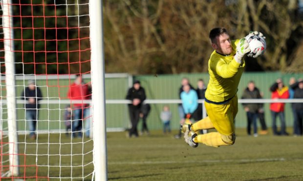 Brora Rangers goalkeeper Joe Malin.