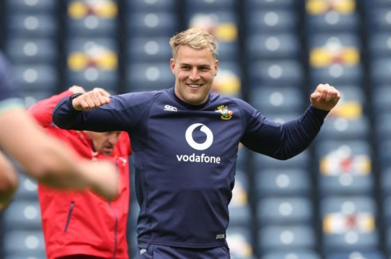 Duhan Van der Merwe
was loving being back at Murrayfield at Friday's captain's run.