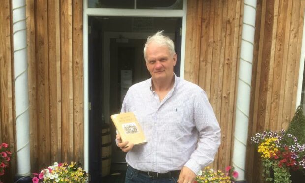 Jim Oliver with his new book, ready for the launch at Tain's Platform 1864 on Saturday.