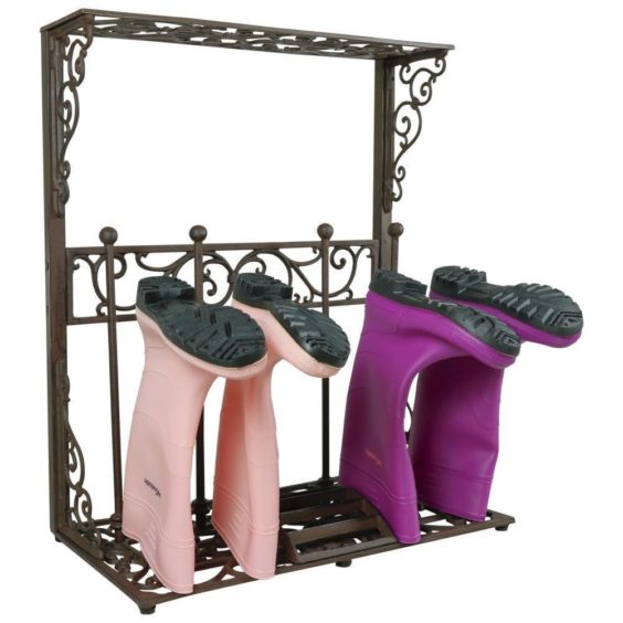 Cast iron welly rack, £56.99, Woodside Products.