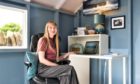 Claire Hughes, of Caithness, winner of the Wickes Home Office Awards with her garden shed conversion.