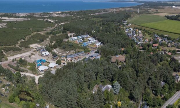 An aerial view of the Findhorn Foundation and community. Image: Mark Richards / Findhorn Foundation