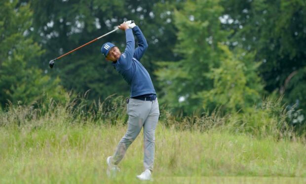 Xander Schauffele in action at the Abrdn Scottish Open at Renaissance Club.