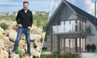 Owner of the former Beach Bar Graham Fleming alongside an impression of what the new homes could look like. Picture by Jason Hedges/Cameron Architectural Design