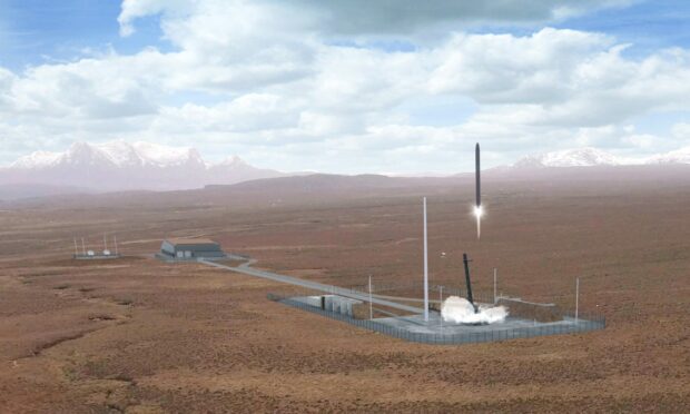 An artist's impression of the proposed Sutherland spaceport site.