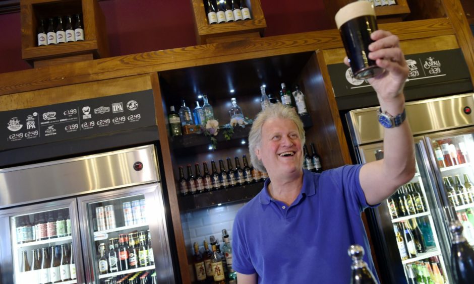 Chairman and founder of JD Weatherspoon, Tim Martin pictured in the Cross Keys, Peterhead. 