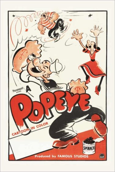 Popeye poster, £7.95, Poster Lounge.