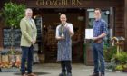 From left, Gordon Newlands from QMS and Wendy Donald and Fergus Niven from Gloagburn Farm Shop.