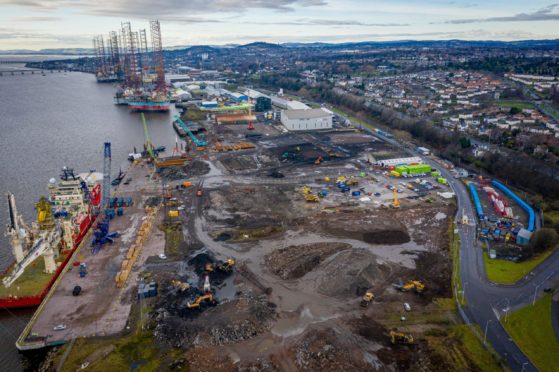 Work ongoing at the Port of Dundee