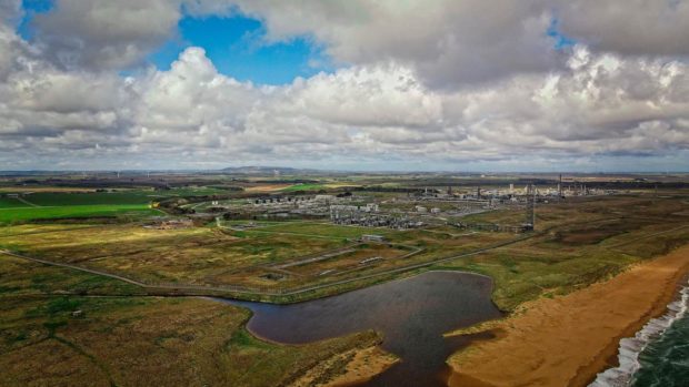 View of St Fergus gas terminal which is the proposed hub of the Acord CCS and hydrogen projects, part of the 'Scottish cluster'