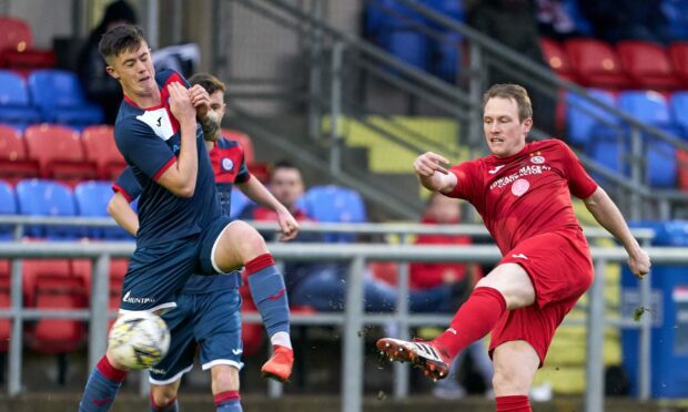 Brora Rangers defender Ally Macdonald, left, is looking forward to facing Forfar in the Premier Sports Cup.