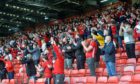 Fans were inside Pittodrie for the first time since last September.