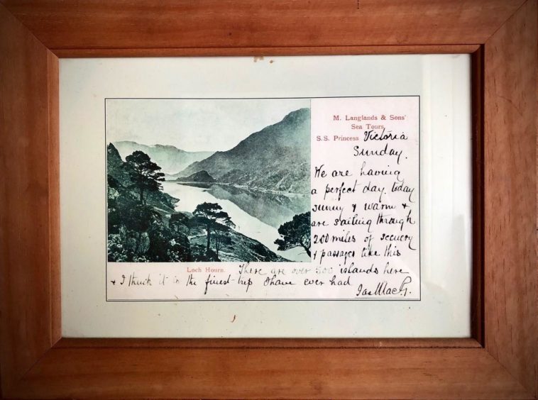 A visitor to Knoydart leaves a note.