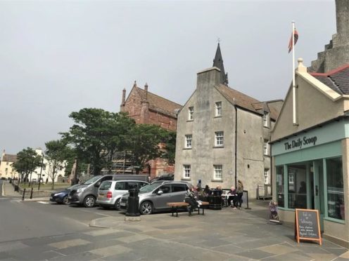 The parking bays in Kirkwall.