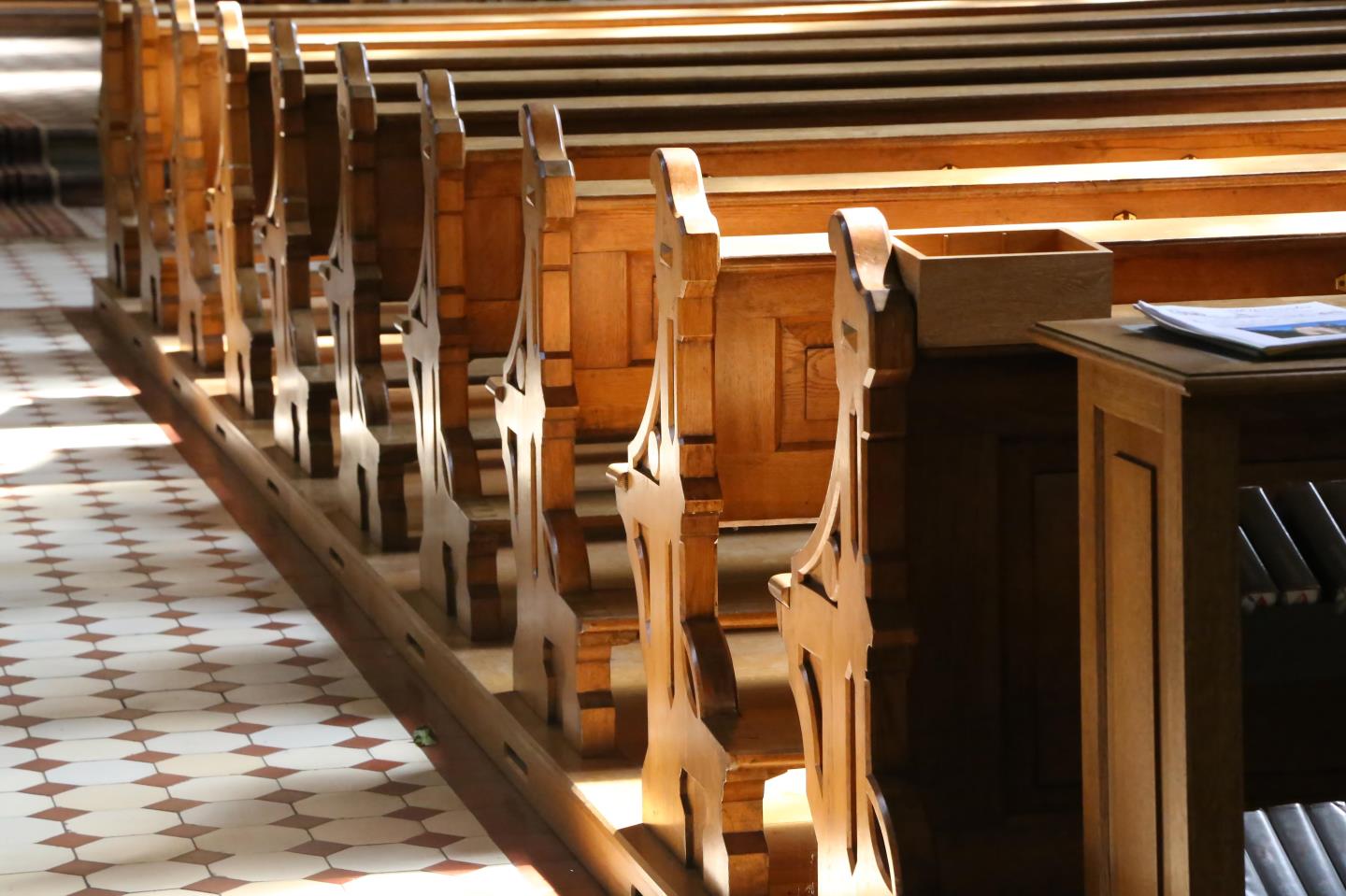 Photo of wooden pews