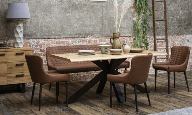 Osaka Dining Table, Four Chairs and Dining Bench, £1,195, Furniture Village.