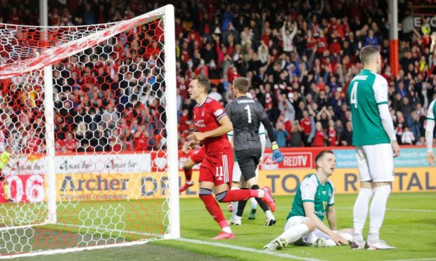 Ryan Hedges was on the mark twice for Aberdeen.