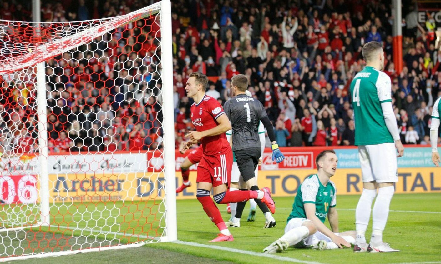Ryan Hedges was on the mark twice for Aberdeen.