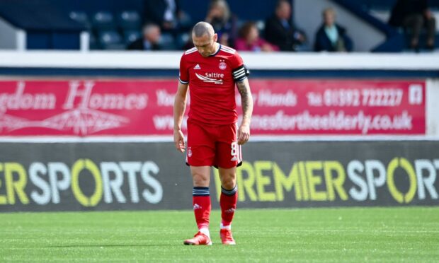 Scott Brown at full-time during the Premier Sports Cup match between Raith Rovers and Aberdeen.