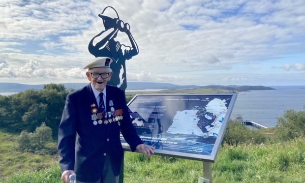 96-year-old veteran David Craig officially opened the trail