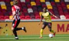 Joseph Hungbo, playing for Watford against Brentford.