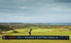 Aroya Jutanugarn hits through the winds at the Women's Scottish Open.