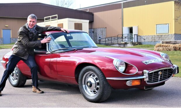 Andrew with the Jaguar e-type V12.
