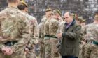 Defence secretary Ben Wallace meeting with Black Watch troops earlier this week