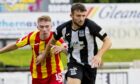 Nathan Cooney in action for Elgin City against Albion Rovers.