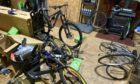 The thieves left bikes lying across the floor of the shop. Picture from Bennachie Bike Bothy Facebook page