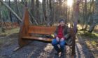 Bill Ross created two benches for the woodland, and was working on his third when he died last year.