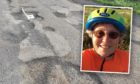 Lois Gray needed an emergency operation after crashing her bike on this pothole-filled road.