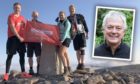 Iain Landsman, Eric Harper, Liz Bowie and Mark Wilson walked 40 miles in a day in aid of the fund to honour Duncan Skinner..