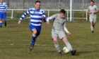 Hermes, in the grey, and Dyce, blue and white, will meet in the Evening Express Aberdeenshire Cup