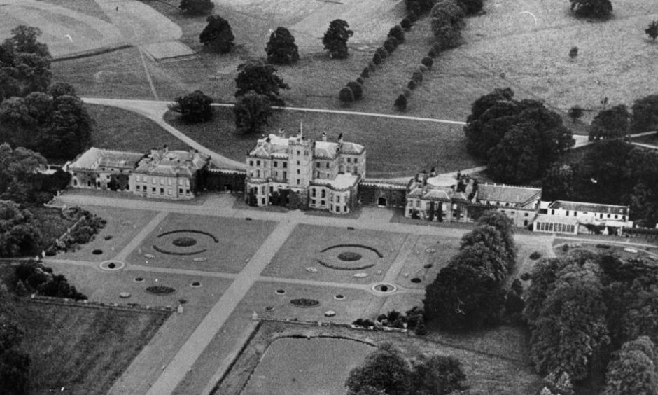 Gordon Castle as it was in 1943, substantially the same as the great palace designed for Alexander, fourth Duke of Gordon in the second half of the 18th Century.