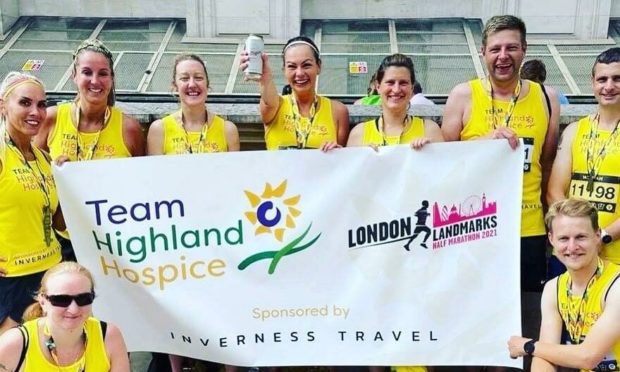 Team Highland Hospice completed the London Landmarks Half Marathon on Sunday raising £8105 for charity.