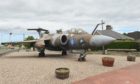 The Buccaneer fighter jet that has stood at the Elgin petrol station with the same name. Image: Jason Hedges/ DCT Media