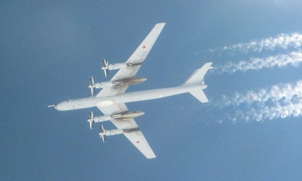 One of the TU-142 Bear-F planes tracked by RAF Lossiemouth Typhoons. Photo: RAF Lossiemouth