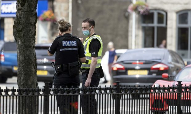Police were called to the scene in Inverurie