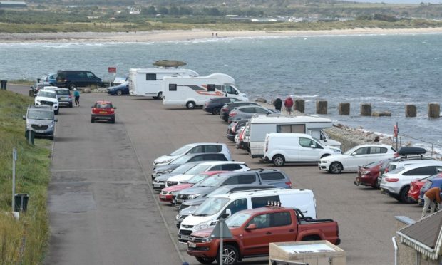 Lossiemouth's West Beach is a popular destination for visitors. Photo: Sandy McCook/DCT Media