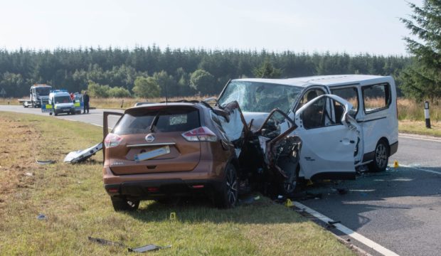Five people died in the collision on the A96. Image: Kath Flannery / DC Thomson