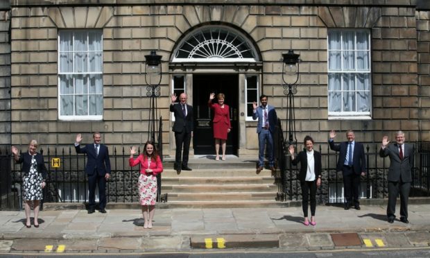 First Minister Nicola Sturgeon with cabinet secretaries